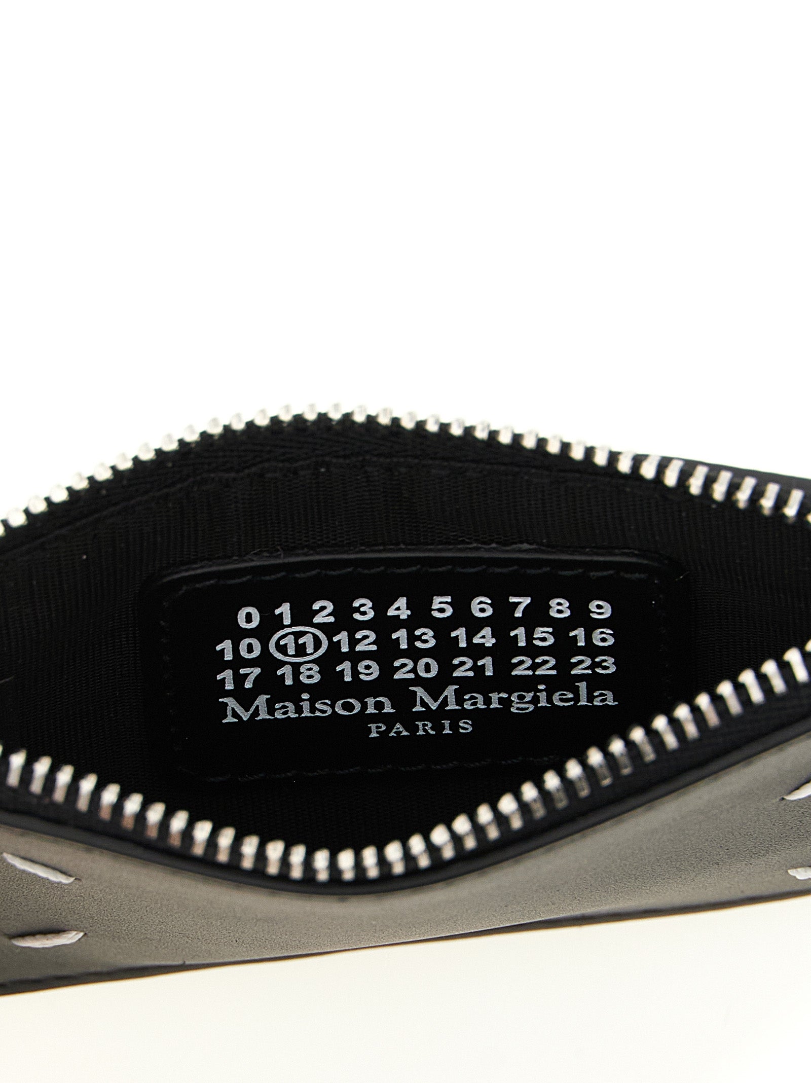 Cardholder Card Case by Maison Margiela for men in bos taurus suede calf leather black, silver & signature features a refined silhouette, showcasing the elegant lines of the Four Stitches Bos Taurus Suede Calf Leather Cardholder Card Case alongside premium card-organization for a refined finish.