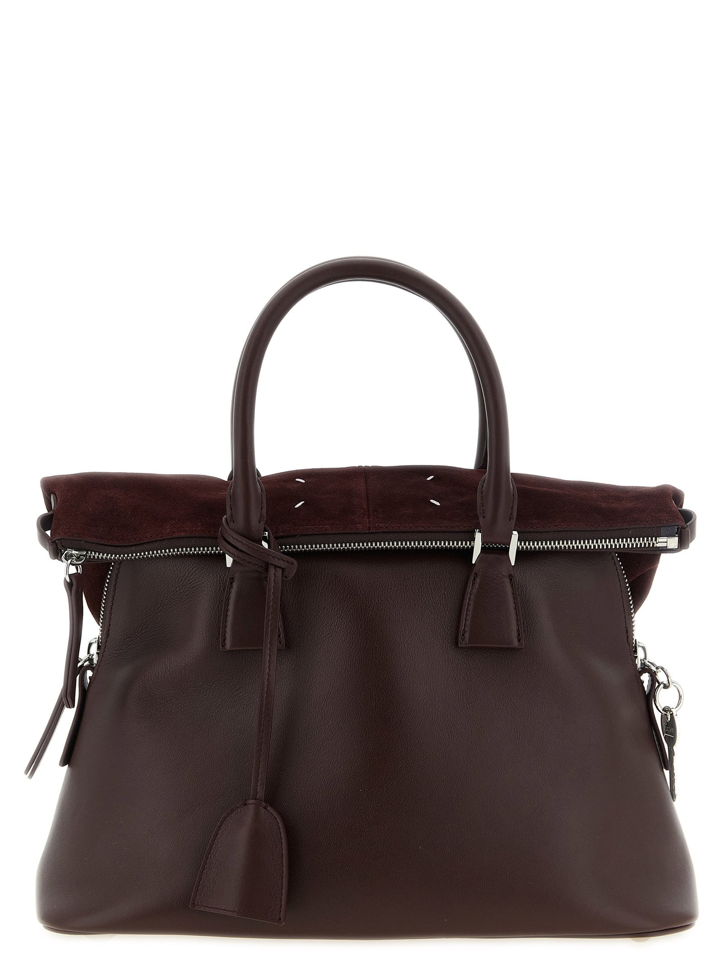 Medium Shoulder Bag by Maison Margiela for women in suede calfskin leather silver features a effortless chic silhouette with a secure , ample , and versatile shoulder-strap for a effortless chic finish.
