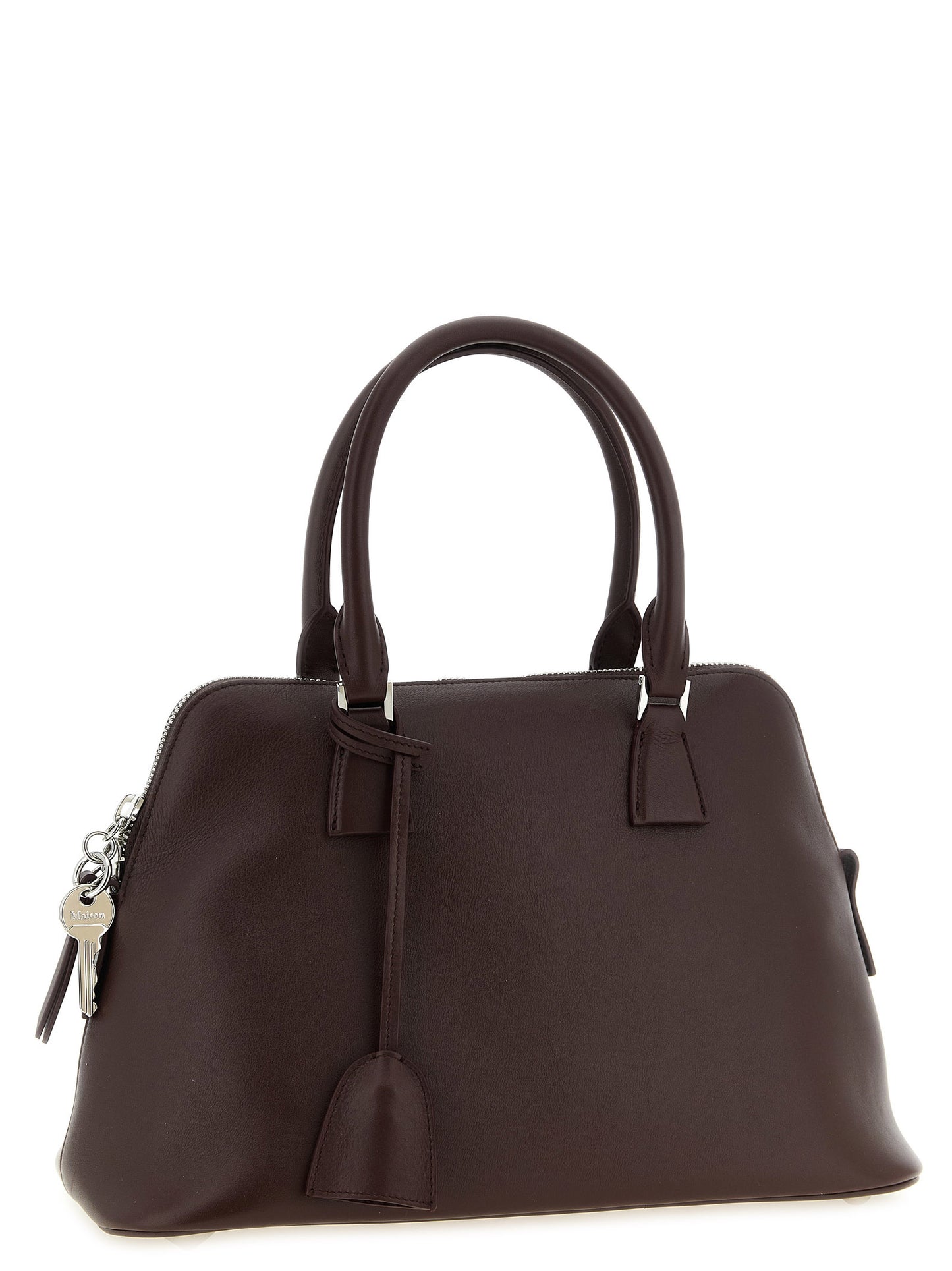 Medium Shoulder Bag by Maison Margiela for women in suede calfskin leather silver features a distinguished silhouette, showcasing a secure and distinguished with versatile shoulder-strap for a distinguished finish.