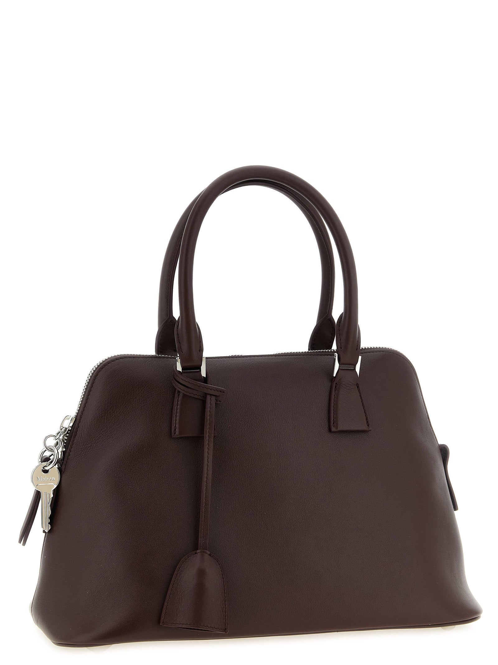 Medium Shoulder Bag by Maison Margiela for women in suede calfskin leather silver features a distinguished silhouette, showcasing a secure and distinguished with versatile shoulder-strap for a distinguished finish.