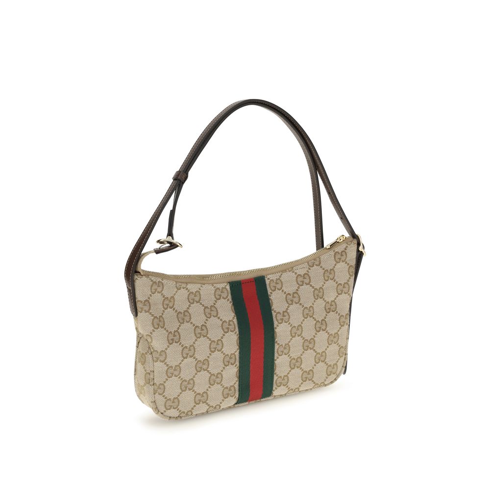 Small Shoulder Bag by Gucci for men in polyester polyamide leather & cotton beige, gold, green, red, patterned, signature & striped features a effortless sophistication silhouette, secured by a zipper with ample and versatile shoulder-strap, adjustable-strap, detachable-strap & handle for a effortless sophistication finish.