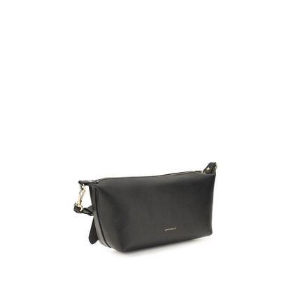 Shoulder Bag by Coccinelle for women in bos taurus calf leather black, gold & signature features a distinguished silhouette, showcasing a secure zipper and distinguished external-pockets with versatile shoulder-strap & adjustable-strap for a distinguished finish.