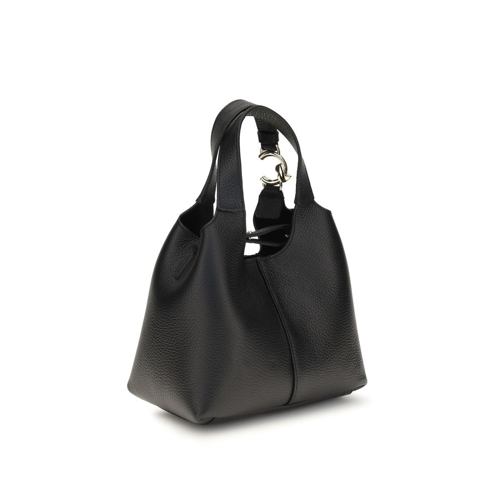 Small Crossbody Pouch Handbag by Coccinelle for women in bos taurus calf grained leather black, gold & signature presents a ornamental silhouette, showcasing a secure zipper & button, ample , and versatile crossbody-strap, shoulder-strap, handle, adjustable-strap & detachable-strap for a ornamental finish.