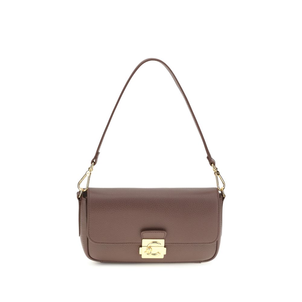 Medium 2-in-1 Shoulder & Crossbody Bag by Coccinelle for women in bos taurus calf grained leather brown & gold features an effortlessly chic silhouette with a secure , ample , and versatile crossbody-strap, shoulder-strap, adjustable-strap & handle for effortlessly chic everyday luxury.