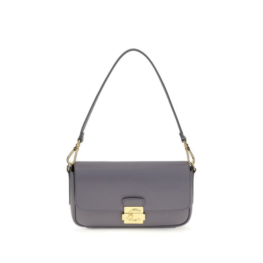 Medium 2-in-1 Shoulder & Crossbody Bag by Coccinelle for women in bos taurus calf grained leather blue & gold presents a versatile silhouette, showcasing a secure and versatile with versatile crossbody-strap, shoulder-strap, adjustable-strap & handle for a sophisticated look.