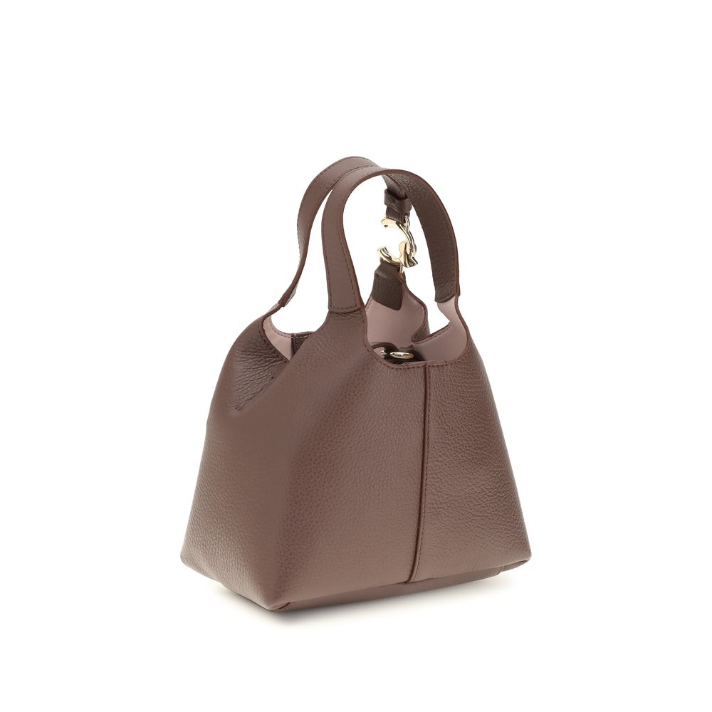 Compact Handbag by Coccinelle for women in bos taurus calf leather beige features a signature silhouette, showcasing a secure and signature with versatile shoulder-strap & handle for a sophisticated look.