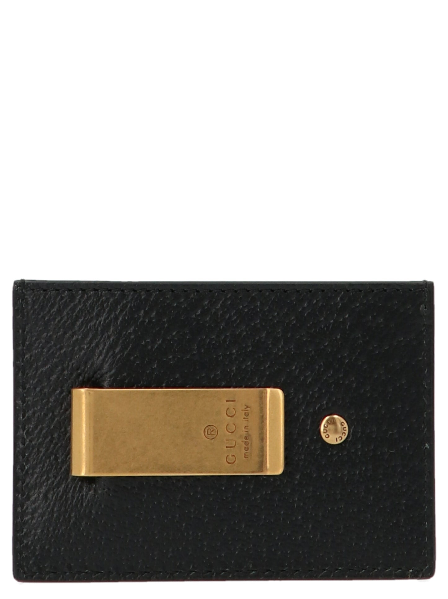 Cardholder Card Case by Gucci for men in calfskin leather black features a distinguished silhouette, showcasing the distinguished design of the Gg Marmont Calfskin Leather Cardholder Card Case with refined card-organization.