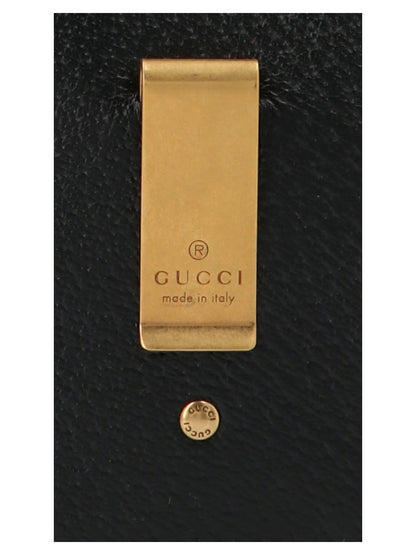 Cardholder Card Case by Gucci for men in calfskin leather black features an refined design, elegantly showcasing the refined Gg Marmont Calfskin Leather Cardholder Card Case aesthetic while integrating sophisticated card-organization.