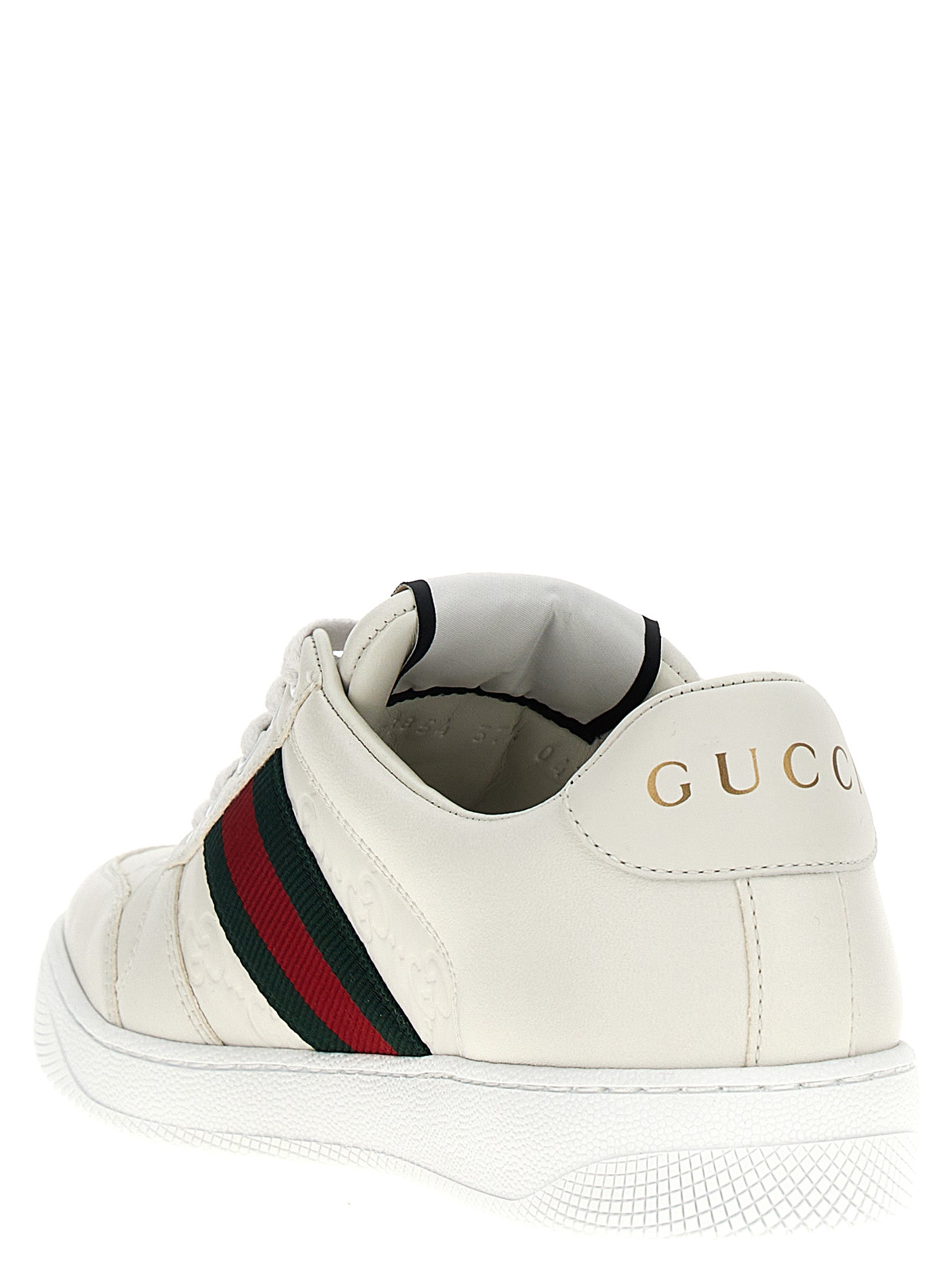 Sneakers by Gucci for women in lamb leather white features an versatile design from the Ribbon Women's Low Top Lamb Leather Sneakers collection, highlighting a versatile low-top style for a premium, high-fashion look.