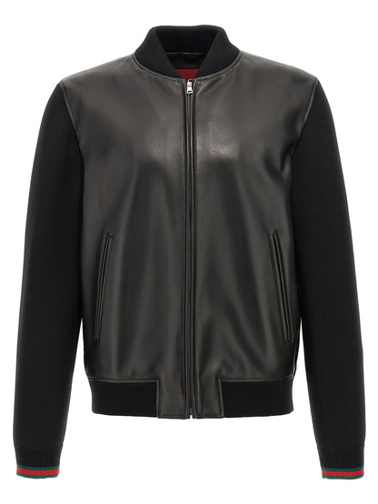 Gucci Black Lamb Leather Leather Jacket