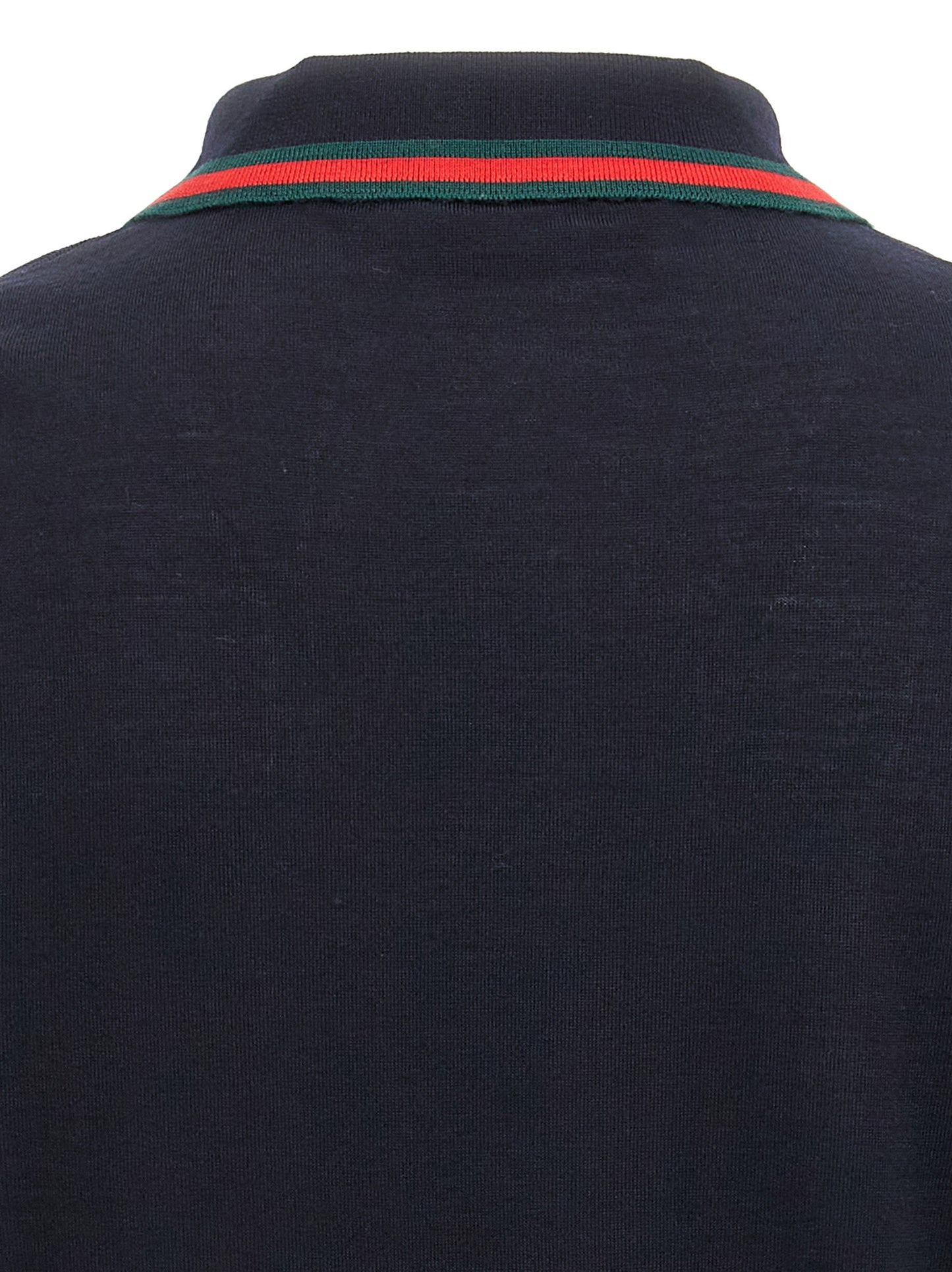 Polo Shirt by Gucci for men in wool blue features a eye catching silhouette, showcasing a refined and for a eye catching finish.