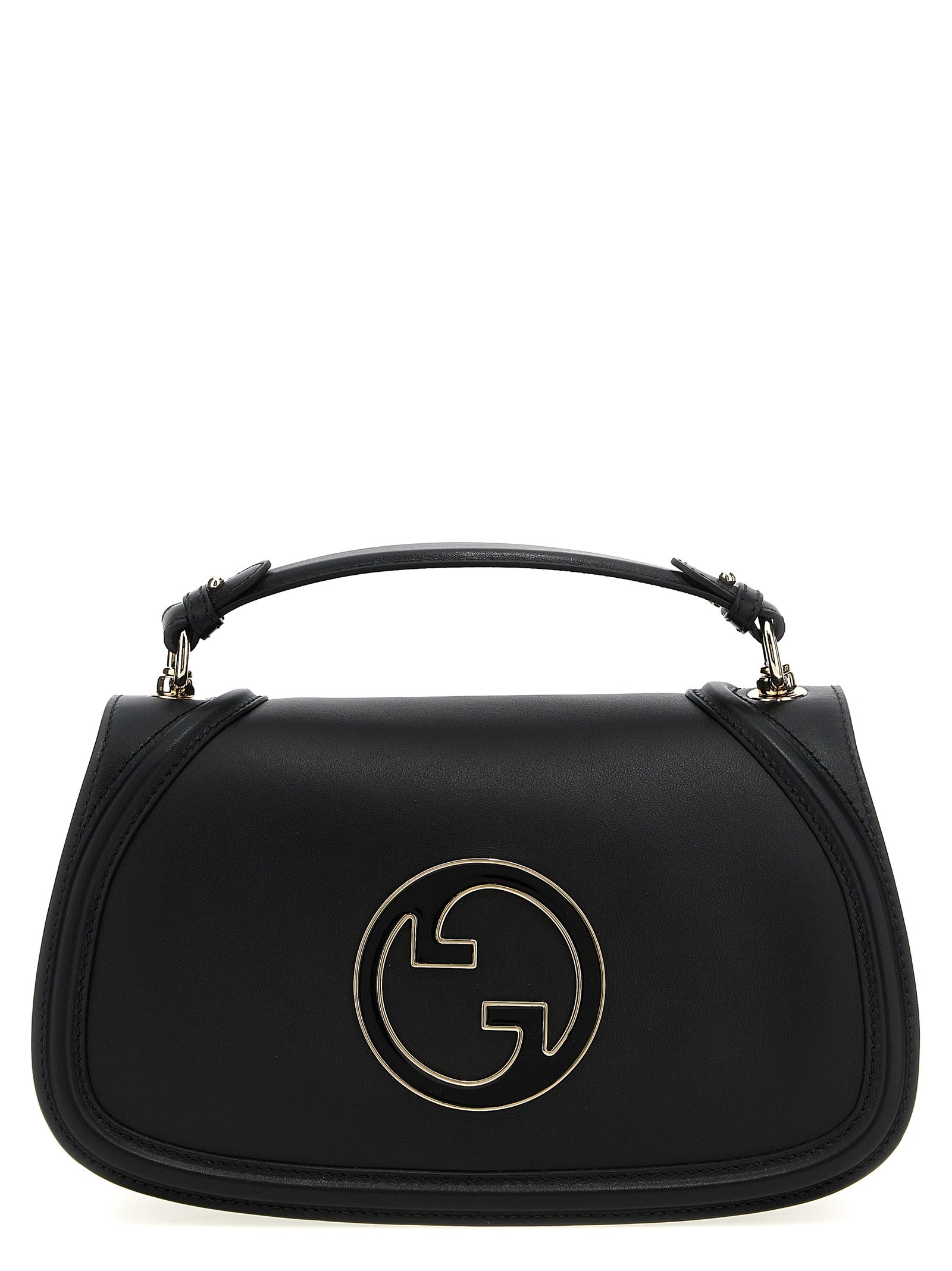 Medium Flap Handbag by Gucci for women in calfskin leather black presents a ornamental silhouette, showcasing a secure flap & magnetic, ample , and versatile shoulder-strap, handle & adjustable-strap for a ornamental finish.