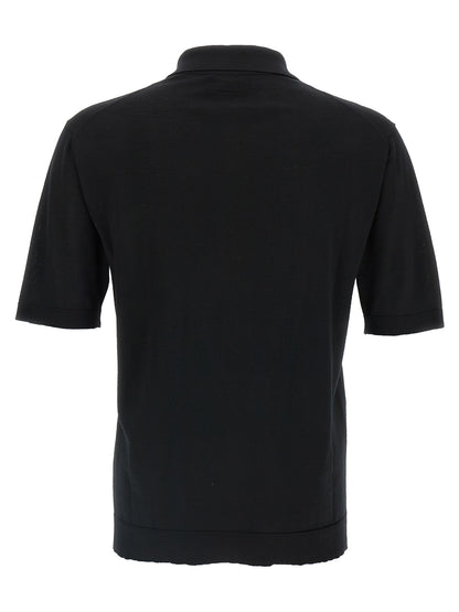 Polo Shirt by Gucci for men in wool black presents a distinguished silhouette, showcasing a sophisticated and distinguished for a truly distinguished finish.