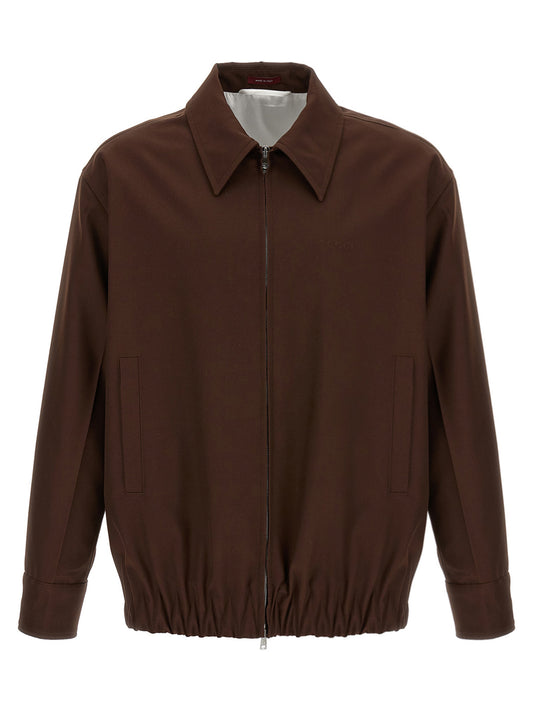 Overcoat by Gucci for men in wool brown showcases a architectural silhouette, artfully detailed with a distinctive and functional for a architectural finish.