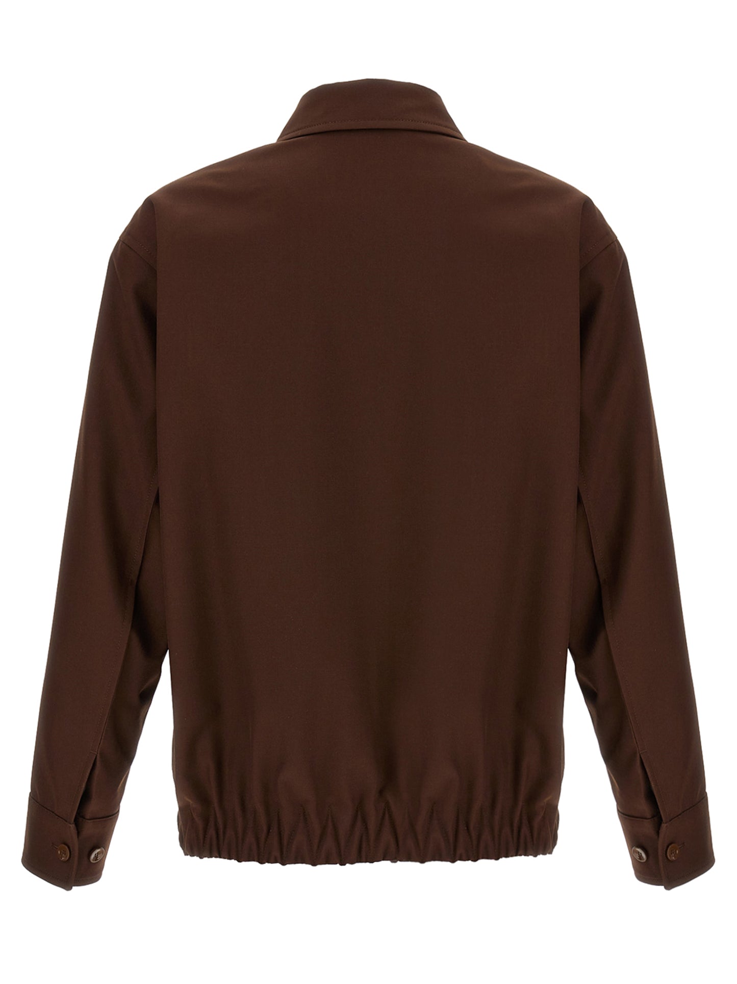 Overcoat by Gucci for men in wool brown presents a luxurious silhouette, showcasing a luxurious and sophisticated for a premium, luxurious look.