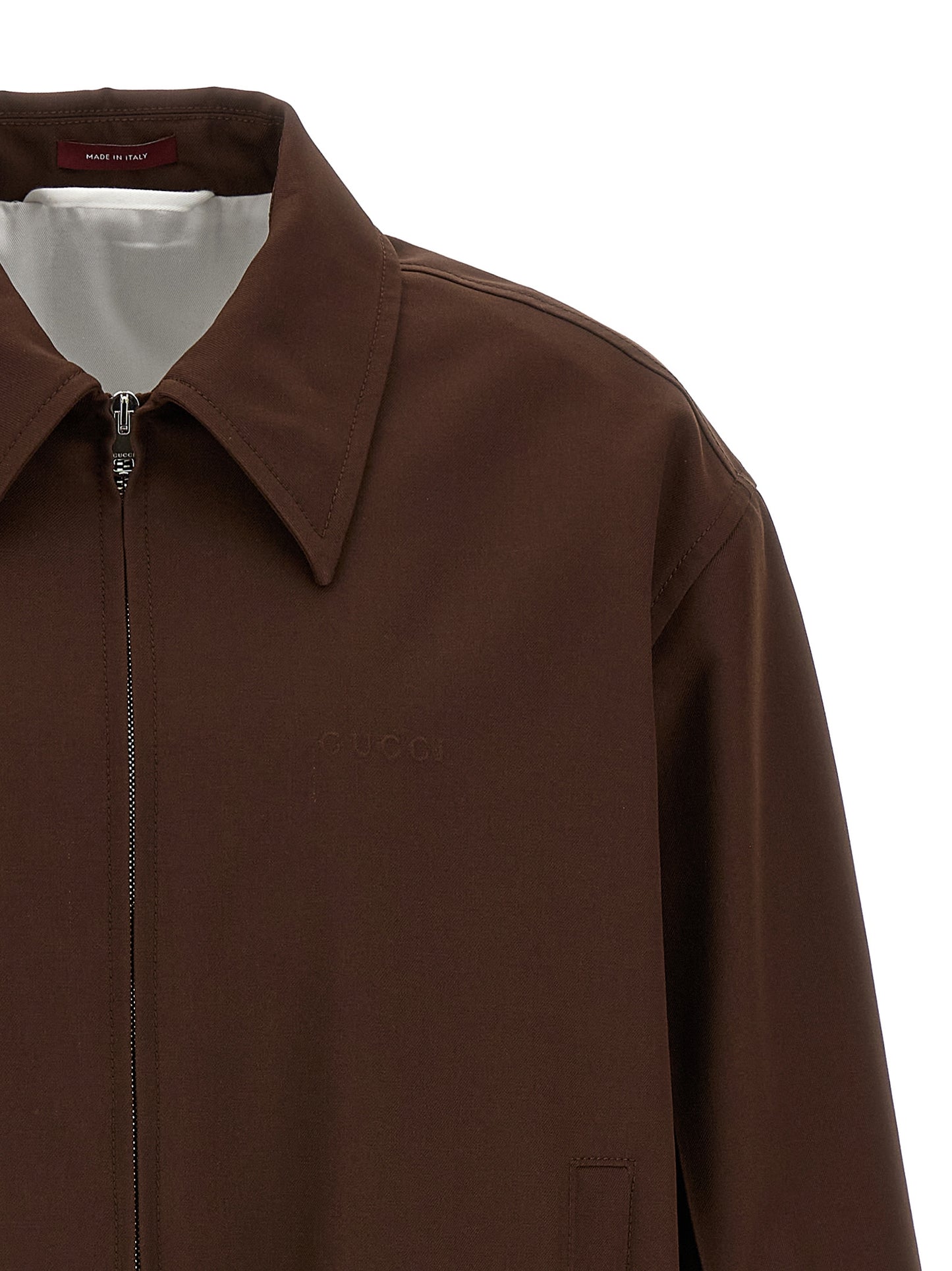 Overcoat by Gucci for men in wool brown features a cosy chic silhouette, artfully detailed with a sophisticated and premium for a cosy chic finish.