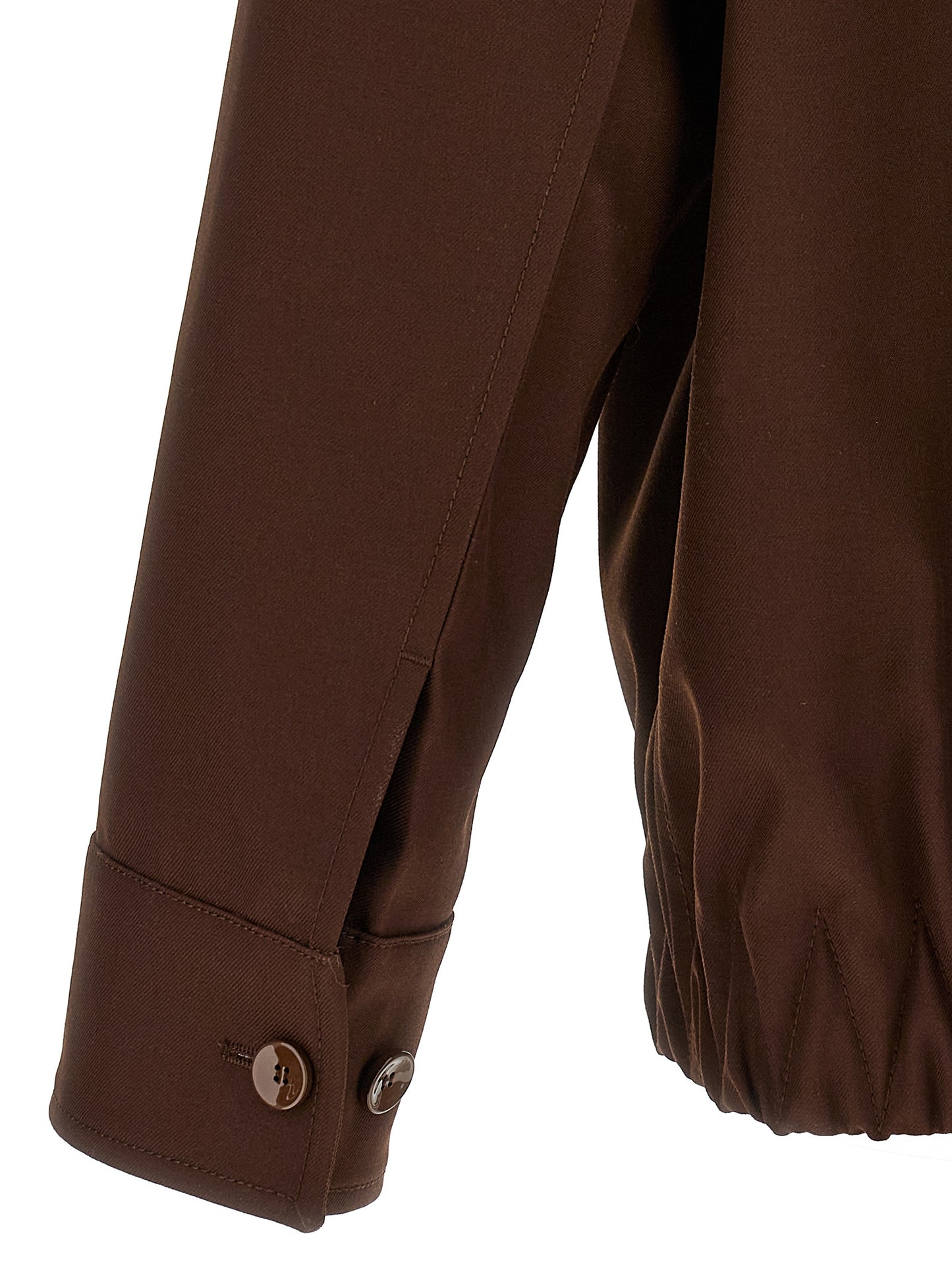 Overcoat by Gucci for men in wool brown features an voluminous silhouette, showcasing distinct and a voluminous for a truly voluminous aesthetic.
