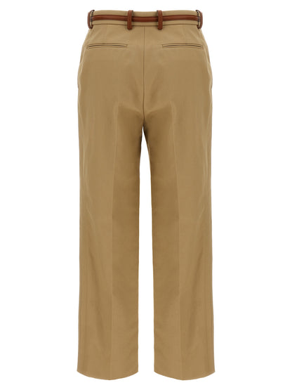 Gucci Beige Cotton Casual Pants
