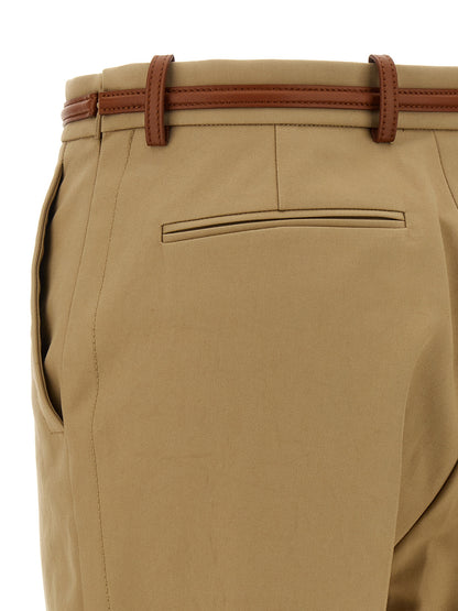 Gucci Beige Cotton Casual Pants