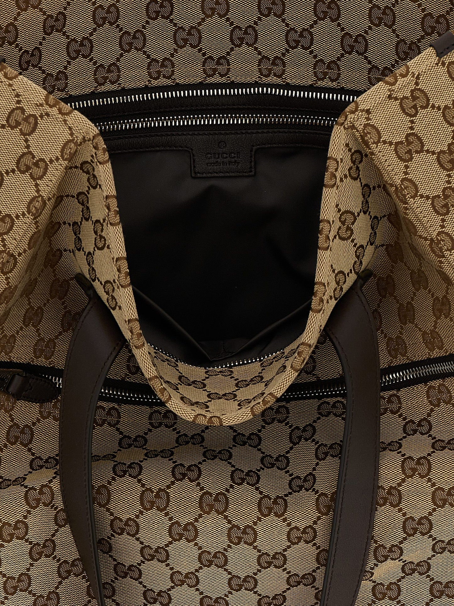 Shoulder Bag by Gucci for men in poly cotton & leather brown, signature & monogram features a effortless chic silhouette with a secure zipper, ample , and versatile shoulder-strap & handle for a effortless chic finish.