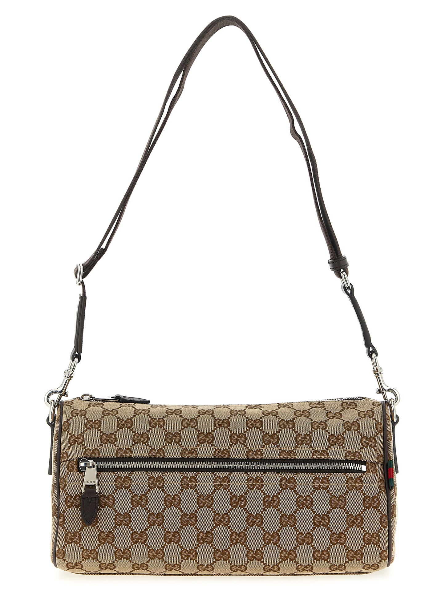Small Crossbody Messenger Bag by Gucci for men in poly cotton & leather beige features a statement-making Gg Poly Cotton & Leather Small Crossbody Messenger Bag design with a secure zipper, statement-making , and versatile crossbody-strap, shoulder-strap & adjustable-strap for a sophisticated look.