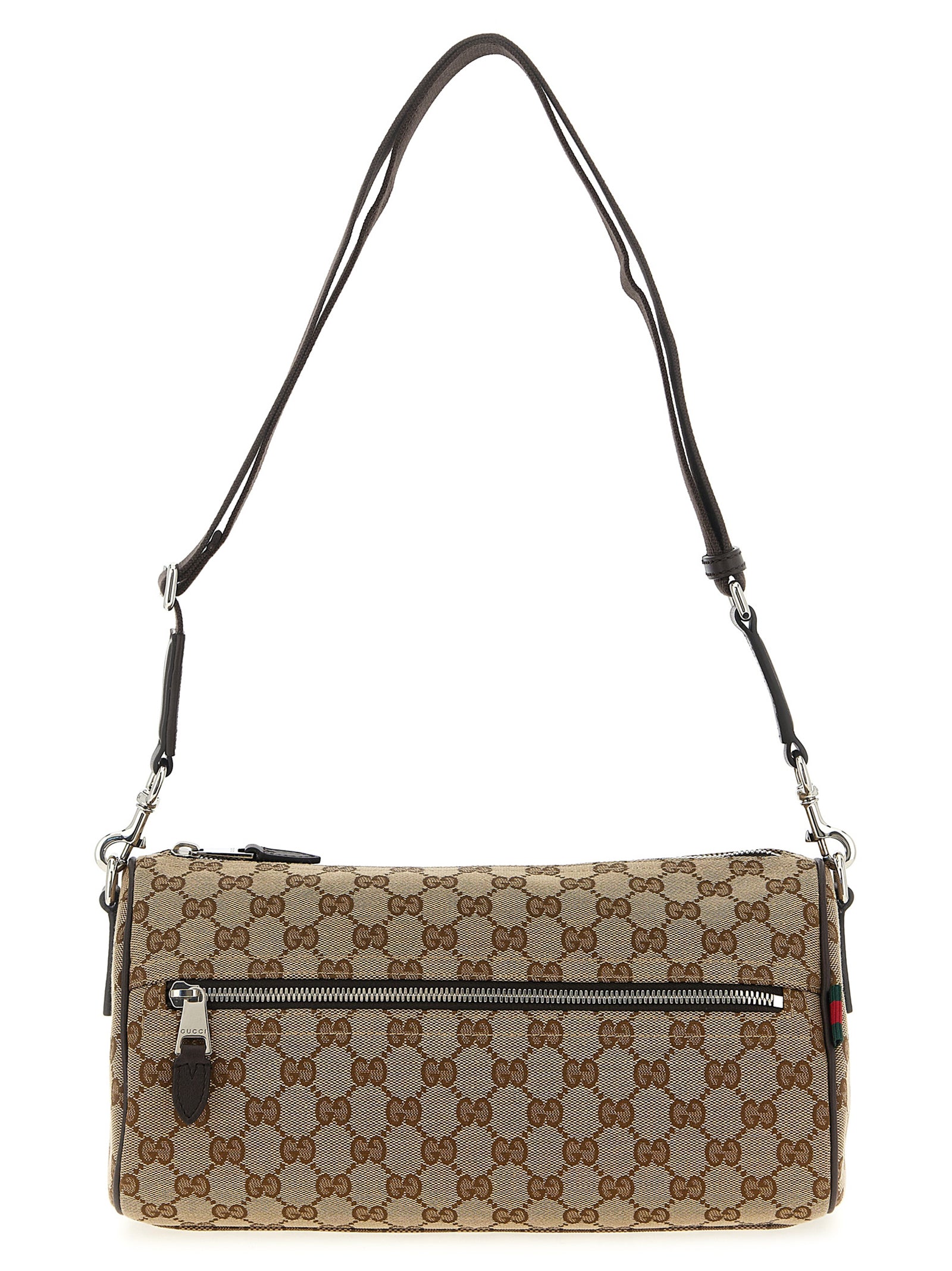 Small Crossbody Messenger Bag by Gucci for men in poly cotton & leather beige features a statement-making Gg Poly Cotton & Leather Small Crossbody Messenger Bag design with a secure zipper, statement-making , and versatile crossbody-strap, shoulder-strap & adjustable-strap for a sophisticated look.