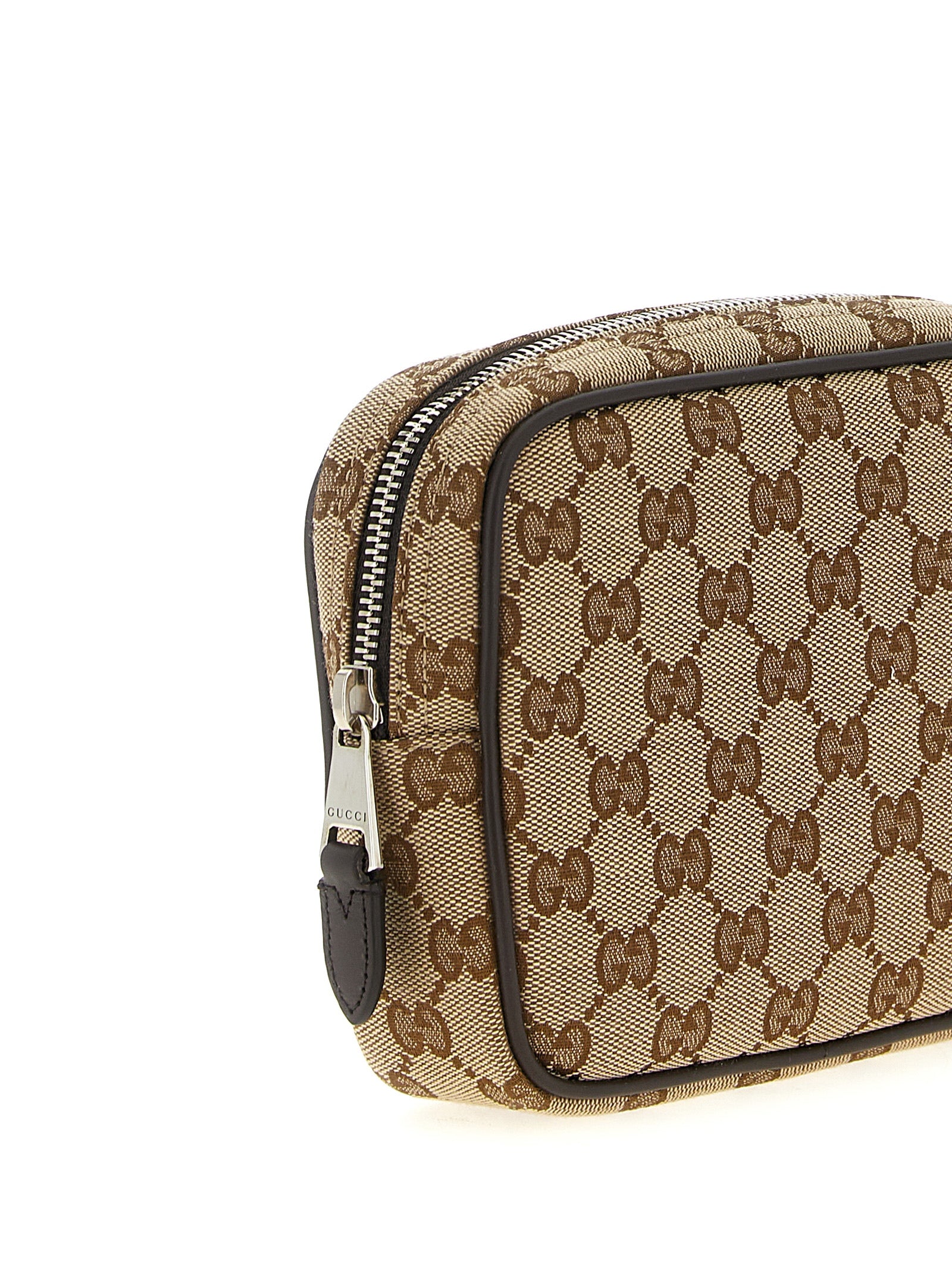 Crossbody Messenger Bag by Gucci for men in poly cotton & leather beige & signature features a artisanal Gg Ribbon Poly Cotton & Leather Crossbody Messenger Bag design with a secure zipper, ample cardholder, and versatile crossbody-strap & adjustable-strap for a artisanal finish.