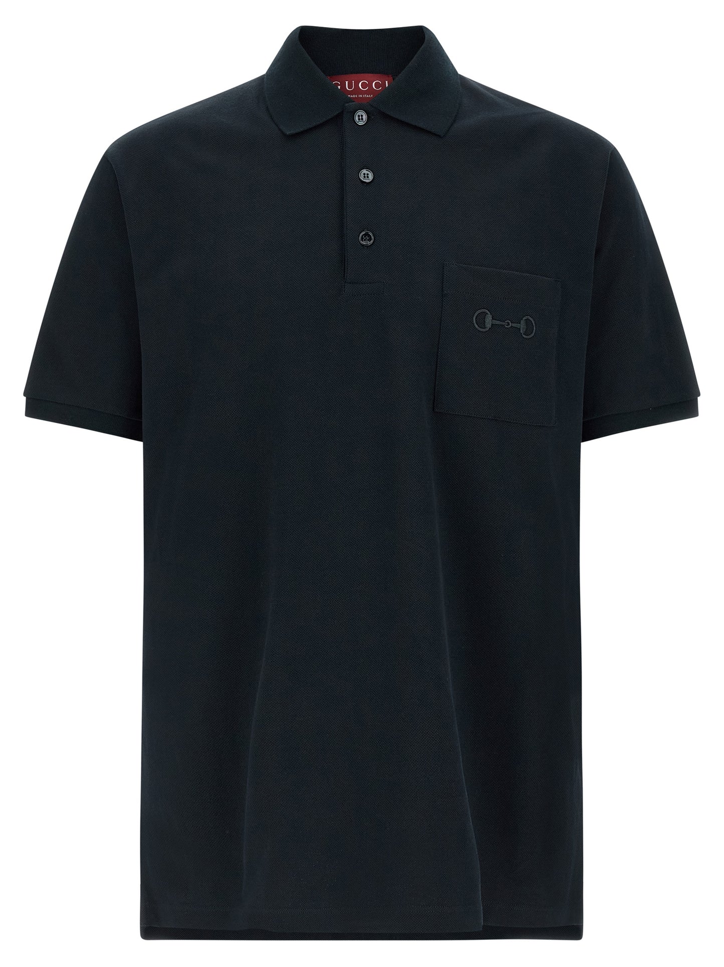 This Polo Shirt by Gucci for men in cotton blue presents a flawless silhouette, showcasing flawless short-sleeve detailing and a refined for a truly flawless aesthetic.