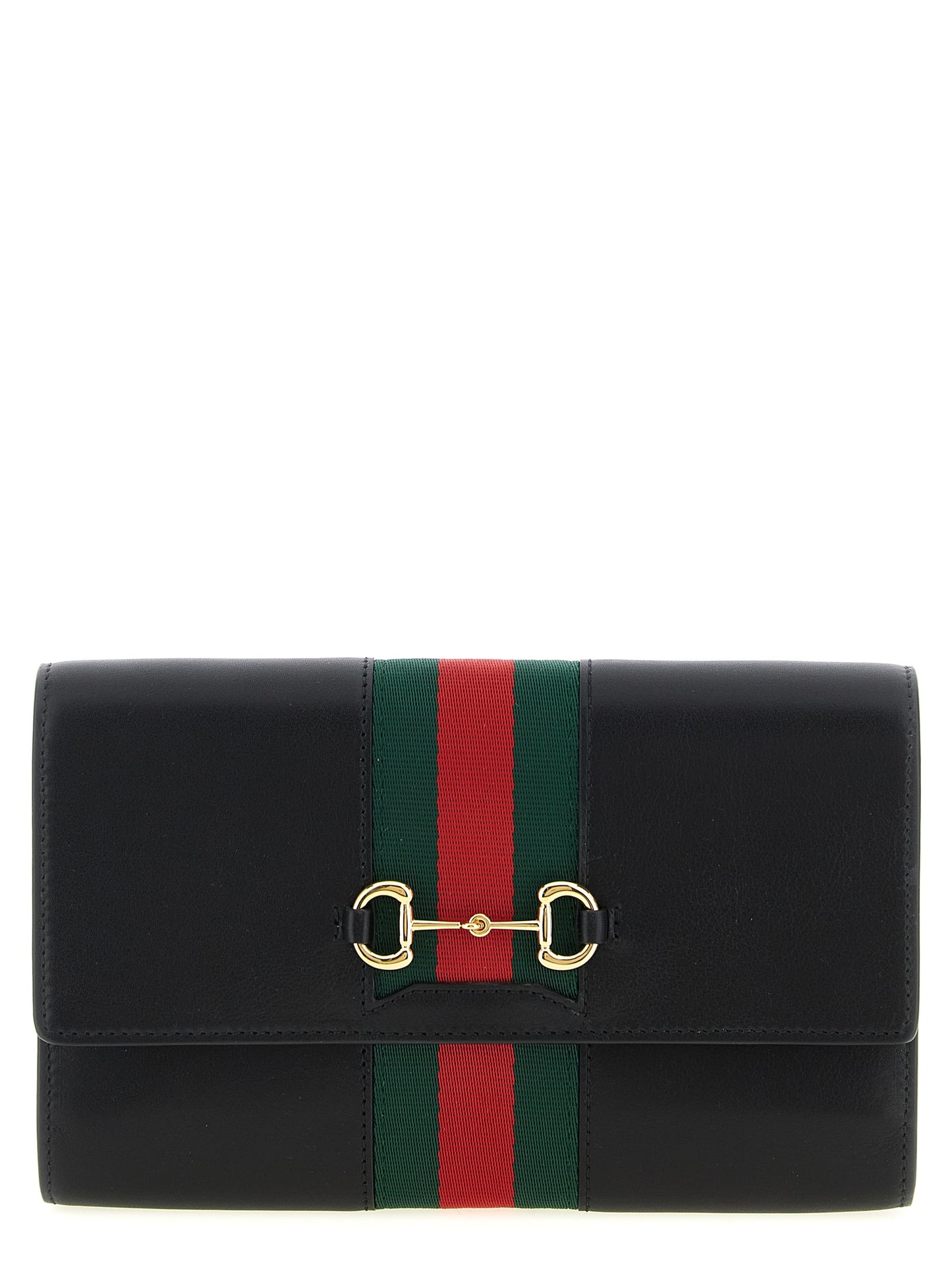 Cardholder Card Case by Gucci for women in calfskin leather black & signature showcases a couture-grade silhouette from the Horsebit Calfskin Leather Cardholder Card Case collection, highlighting functional card-organization compact-design for a couture-grade finish.