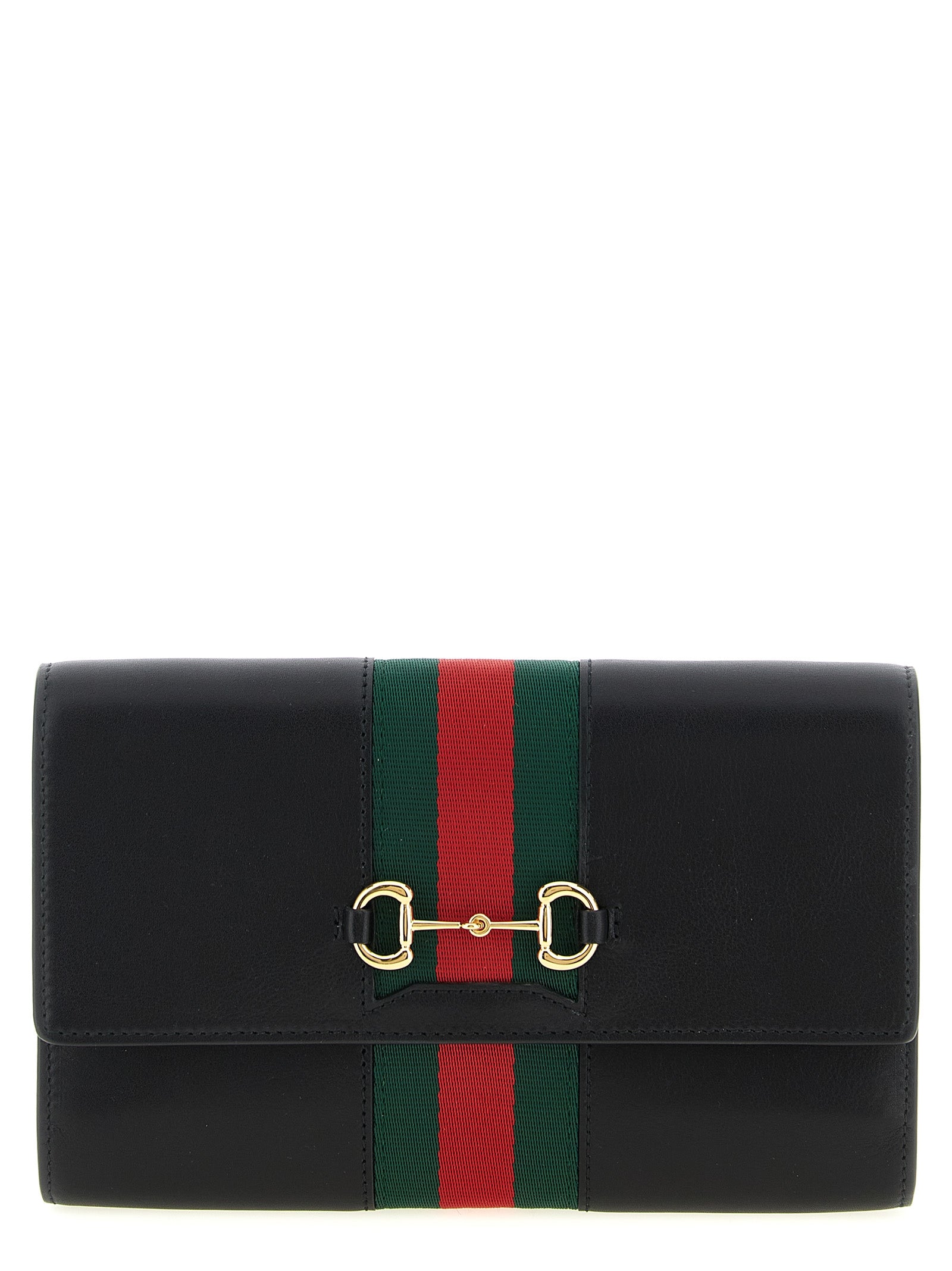 Cardholder Card Case by Gucci for women in calfskin leather black & signature showcases a couture-grade silhouette from the Horsebit Calfskin Leather Cardholder Card Case collection, highlighting functional card-organization compact-design for a couture-grade finish.