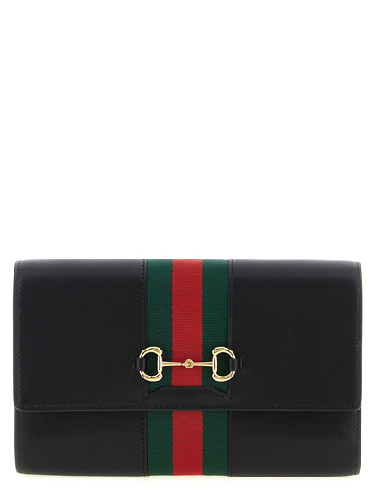 Cardholder Card Case by Gucci for women in calfskin leather black & signature showcases a couture-grade silhouette from the Horsebit Calfskin Leather Cardholder Card Case collection, highlighting functional card-organization compact-design for a couture-grade finish.
