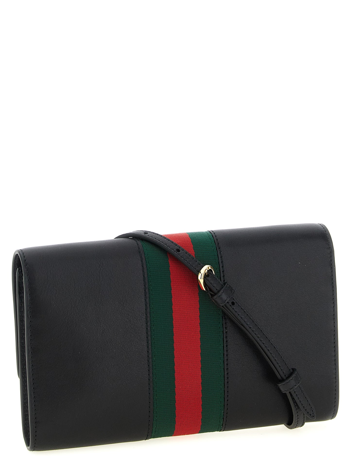 Cardholder Card Case by Gucci for women in calfskin leather black & signature features an dynamic silhouette from the Horsebit Calfskin Leather Cardholder Card Case collection, highlighting dynamic card-organization compact-design for a premium and sophisticated look.