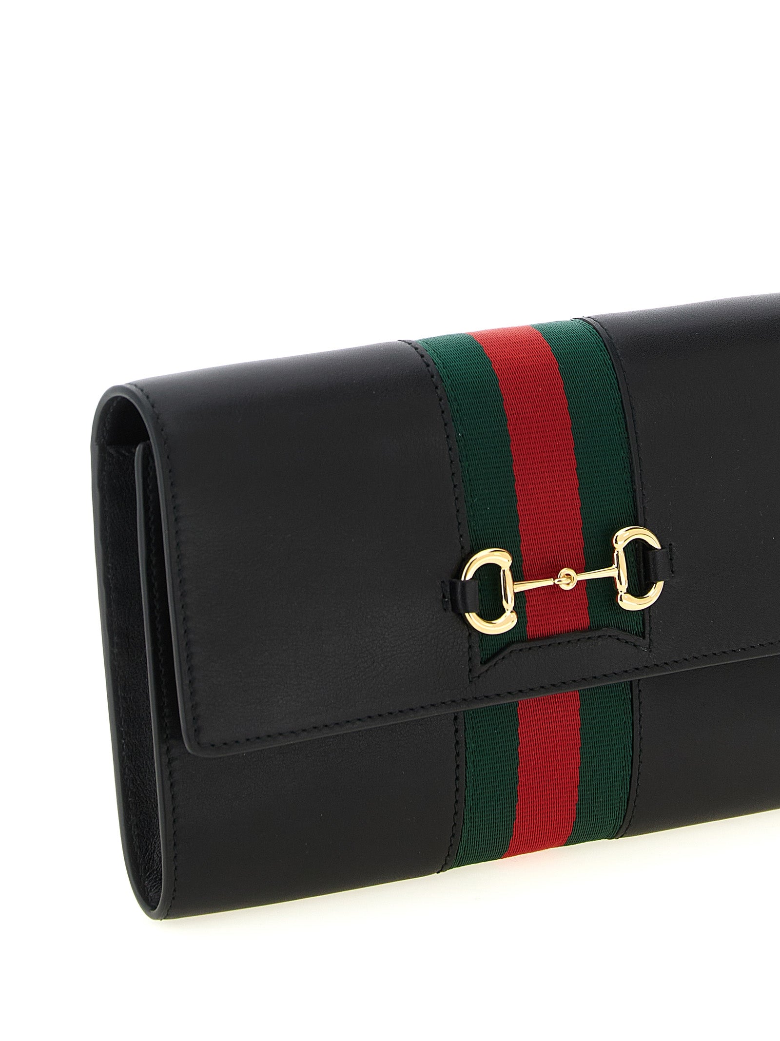 Cardholder Card Case by Gucci for women in calfskin leather black & signature features a polished Horsebit Calfskin Leather Cardholder Card Case design with polished card-organization compact-design.