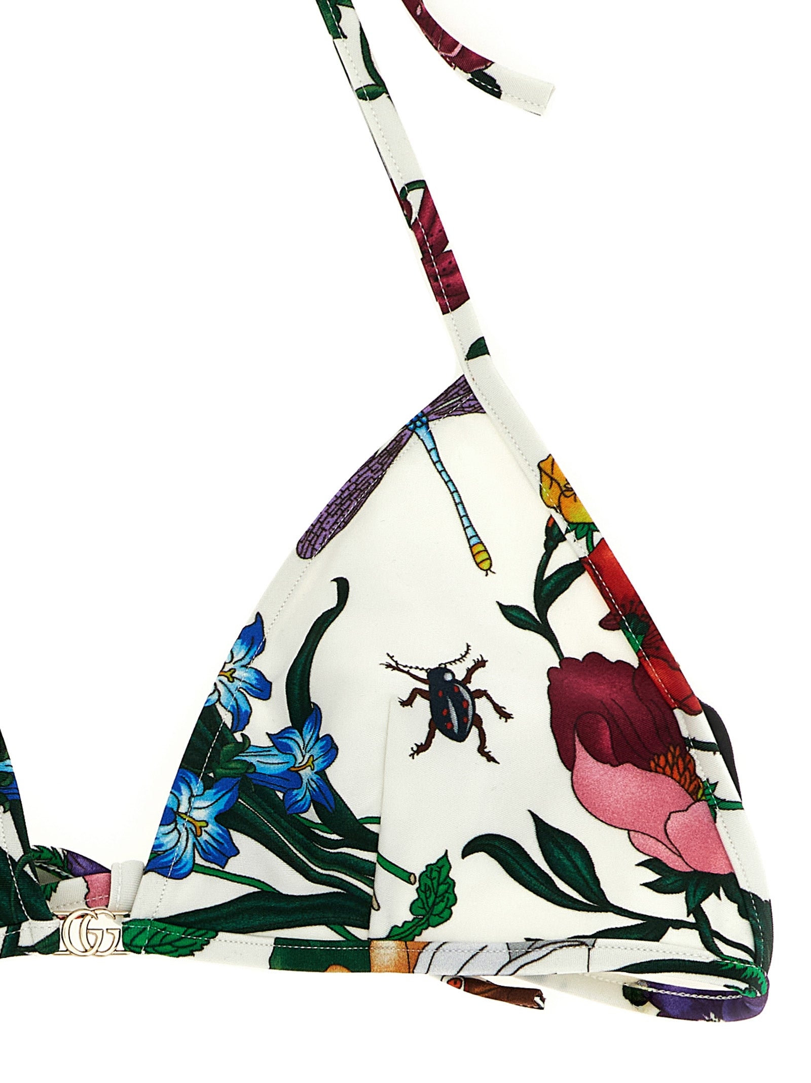 Bikini by Gucci for women in polyamide white & print presents a provocative silhouette, artfully capturing the essence of the provocative Gg Women's Polyamide Bikini design for a sophisticated look.