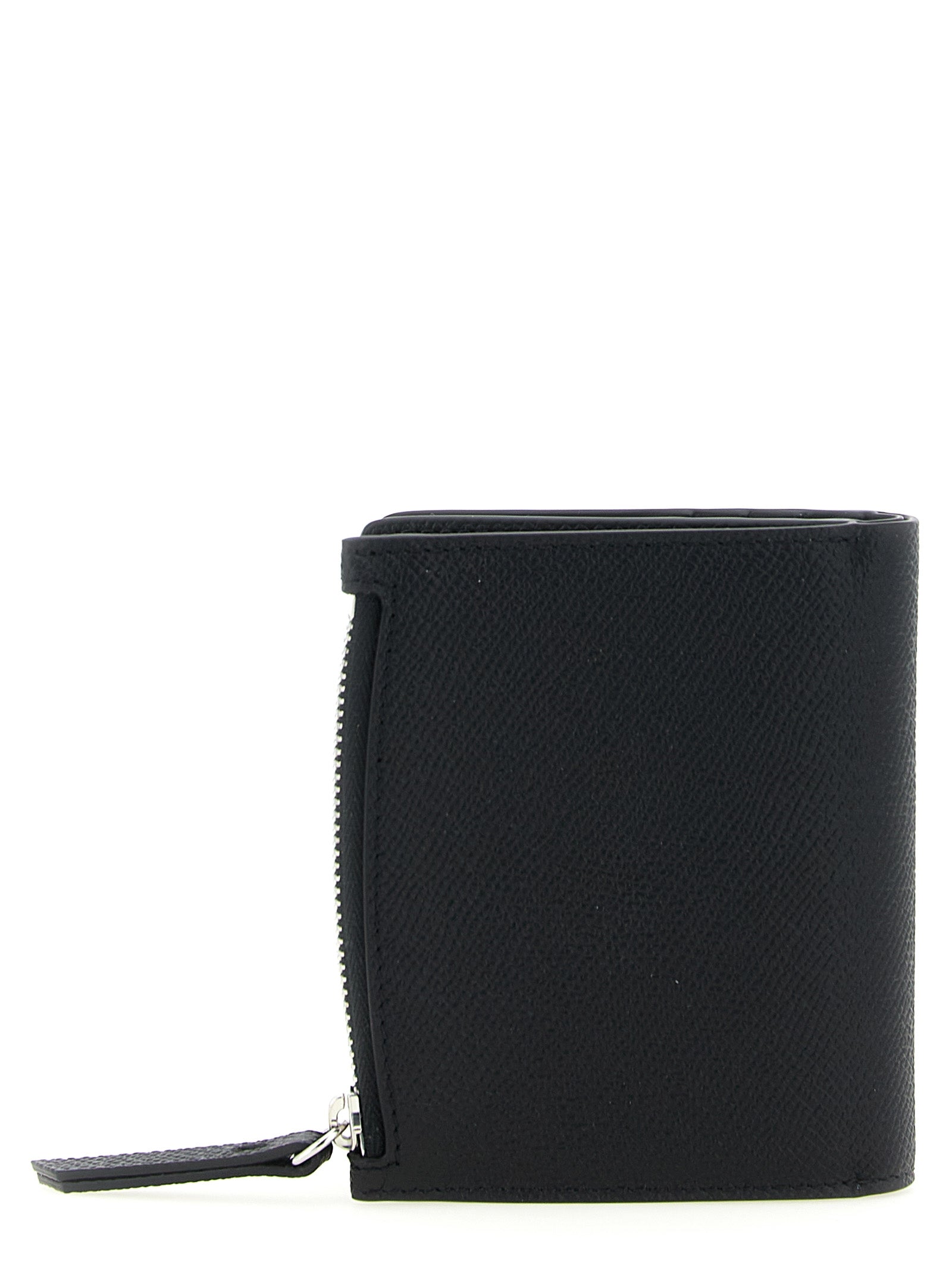 Cardholder Card Case by Maison Margiela for women in calfskin leather black, silver & signature showcases a couture-grade silhouette from the Four Stitches Calfskin Leather Cardholder Card Case collection, highlighting functional card-organization for a couture-grade finish.