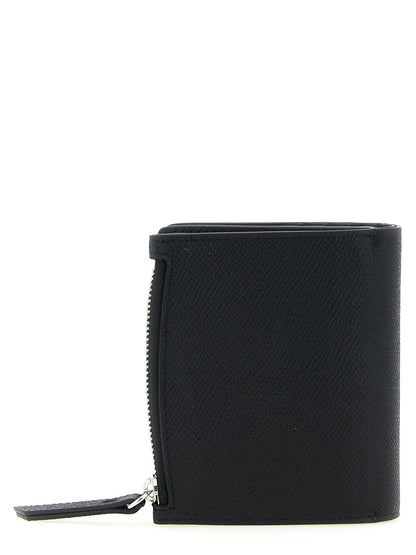 Cardholder Card Case by Maison Margiela for women in calfskin leather black, silver & signature showcases a couture-grade silhouette from the Four Stitches Calfskin Leather Cardholder Card Case collection, highlighting functional card-organization for a couture-grade finish.