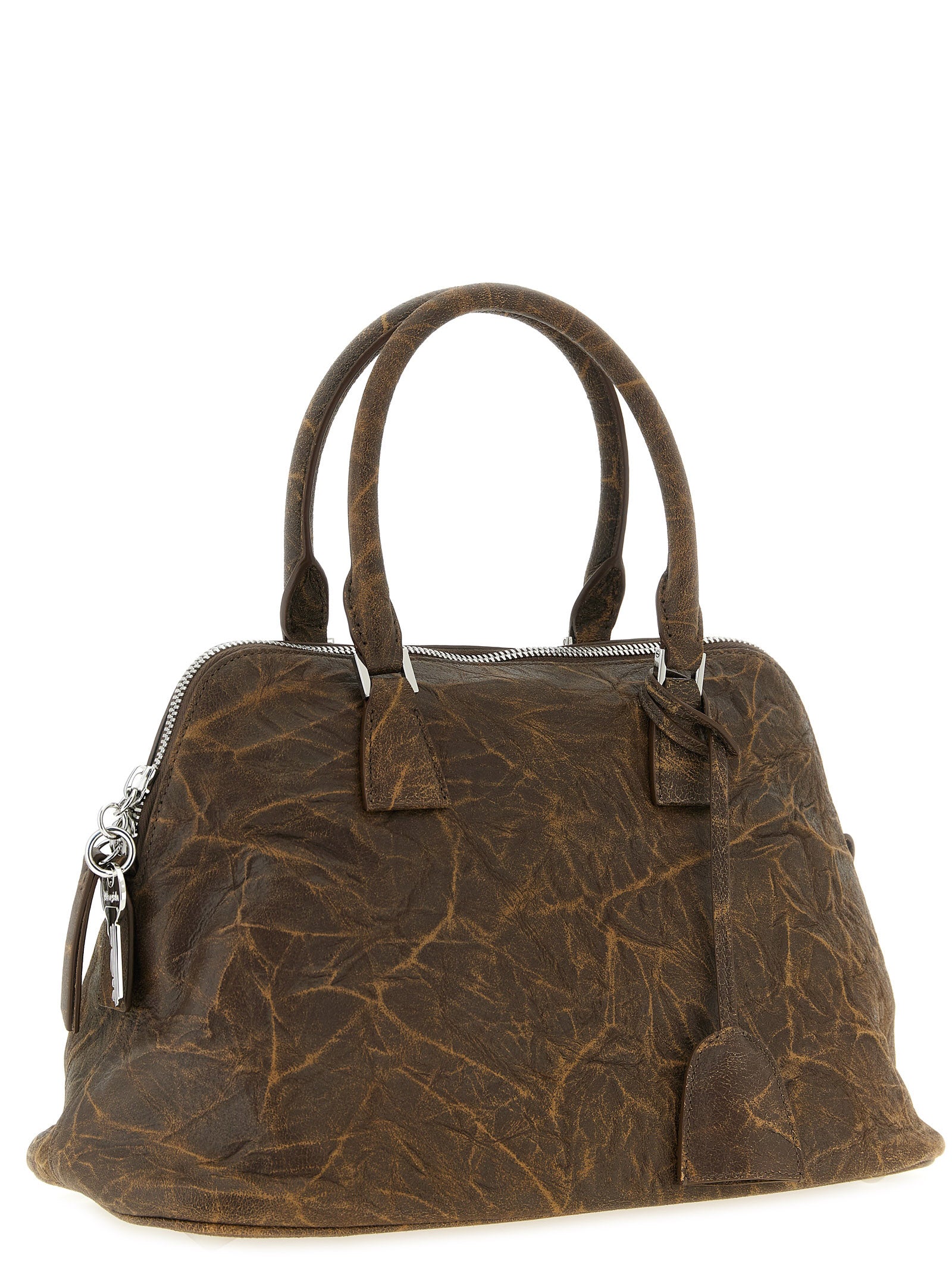 Shoulder Bag by Maison Margiela for women in viscose goat leather & fur brown & silver features a effortless chic silhouette with a secure , ample , and versatile shoulder-strap & adjustable-strap for a effortless chic finish.