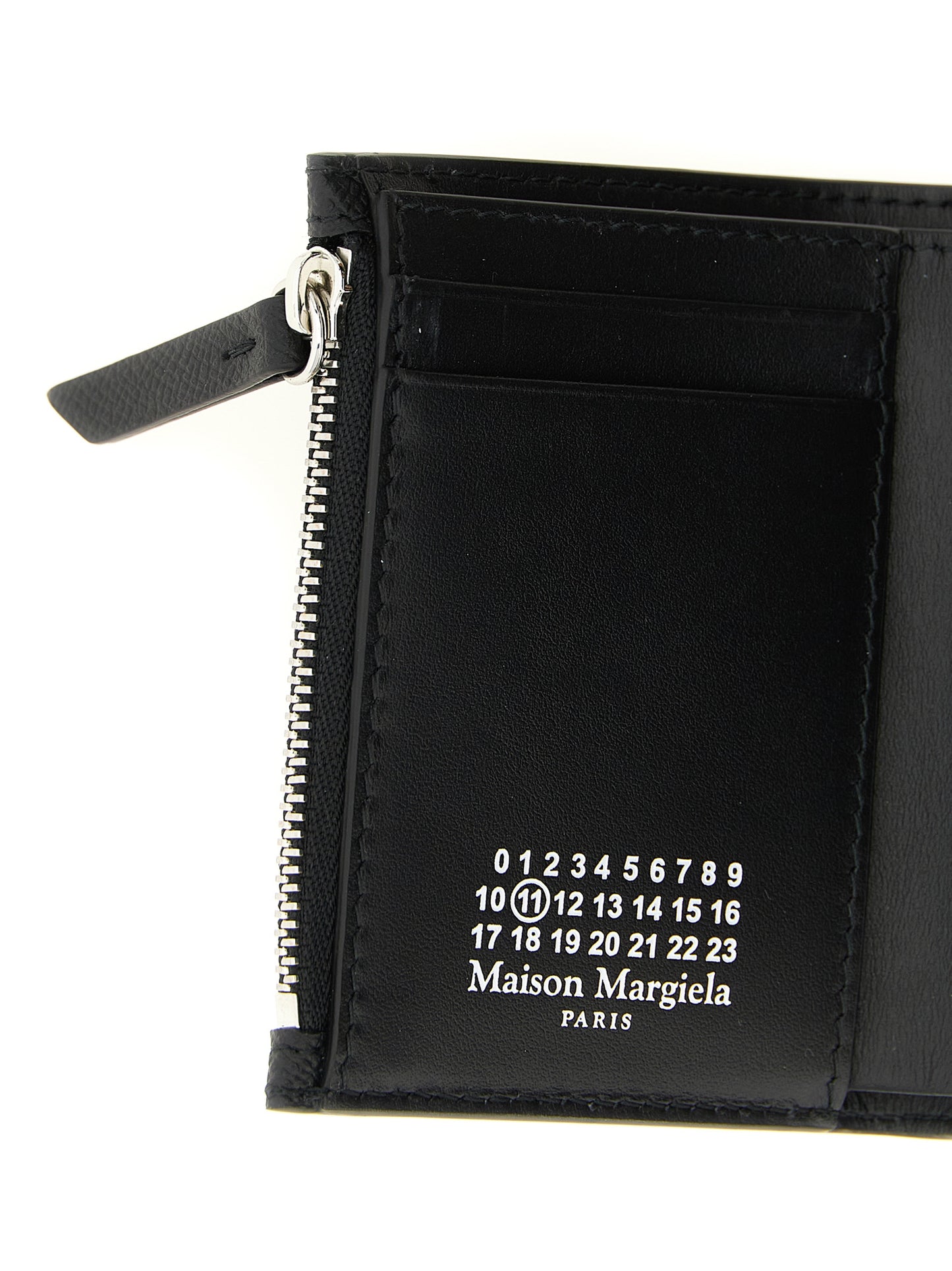 Cardholder Card Case by Maison Margiela for women in bos taurus calf suede leather black, silver & signature features a refined silhouette, showcasing the elegant lines of the Four Stitches Bos Taurus Calf Suede Leather Cardholder Card Case alongside premium card-organization compact-design coin-purse for a refined finish.