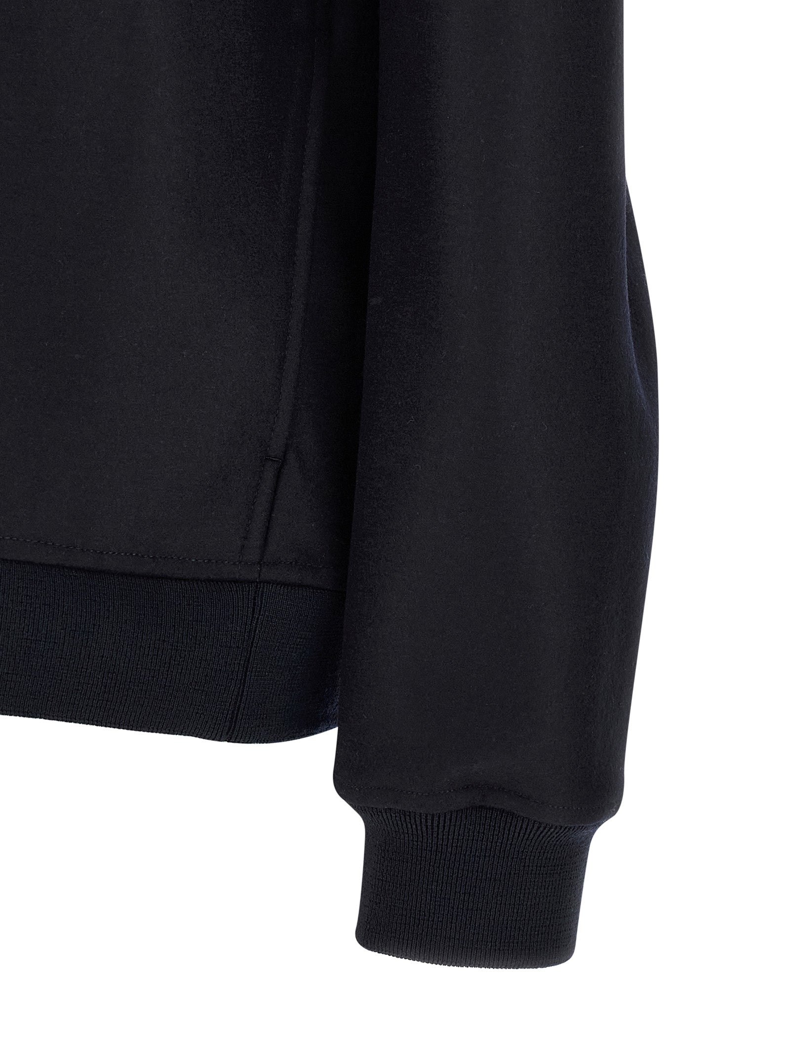 Overcoat by Jil Sander for men in wool blue & silver features a contemporary silhouette showcasing a contemporary and refined for a sophisticated finish.