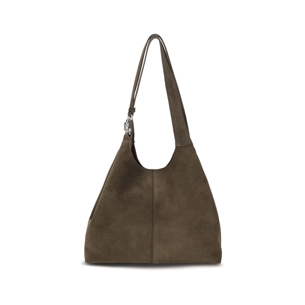 Large Shoulder Pouch Bag by Coccinelle for women in bos taurus calf leather brown & gold features a enviable silhouette, showcasing a secure zipper, magnetic, clasp & button, ample , and enviable shoulder-strap & handle for a enviable finish.