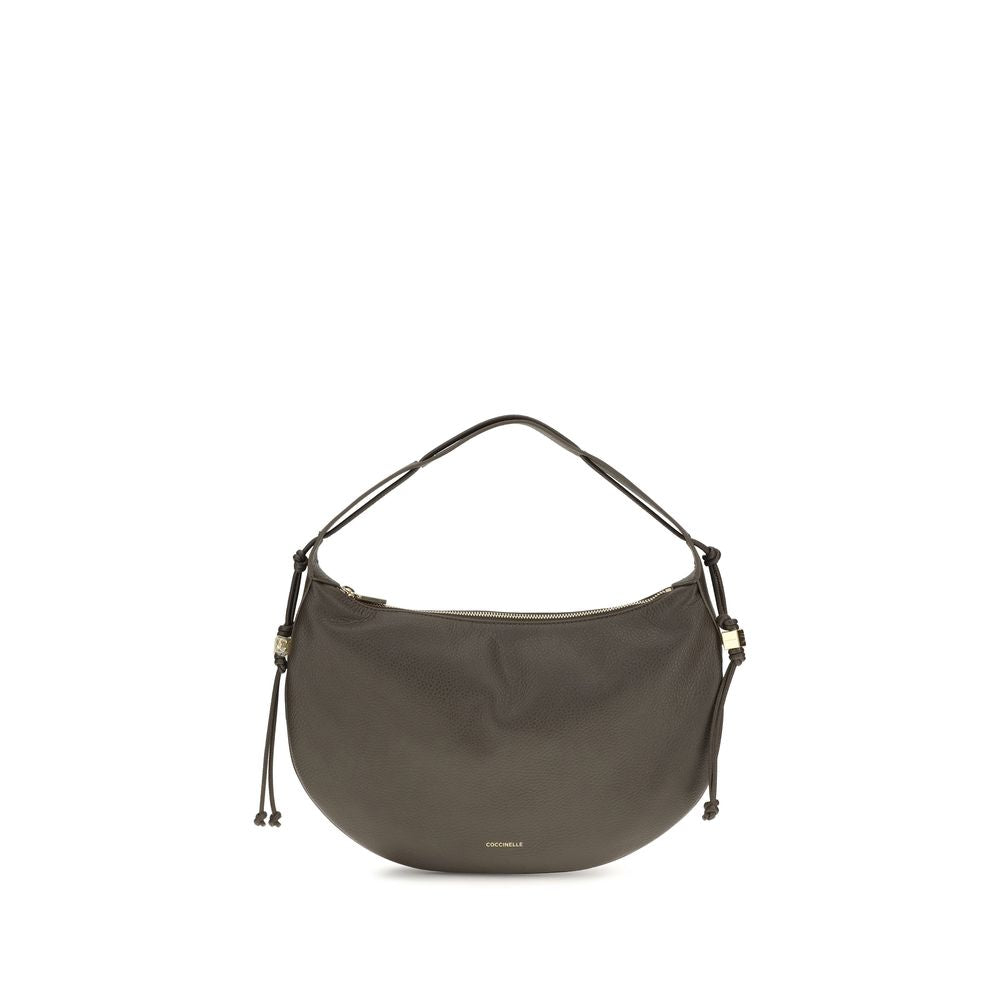 Shoulder Bag by Coccinelle for women in bos taurus grained calf leather brown, gold & signature features a effortless sophistication silhouette, secured by a zipper with ample and versatile shoulder-strap for a effortless sophistication finish.