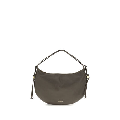 Shoulder Bag by Coccinelle for women in bos taurus grained calf leather brown, gold & signature features a effortless sophistication silhouette, secured by a zipper with ample and versatile shoulder-strap for a effortless sophistication finish.