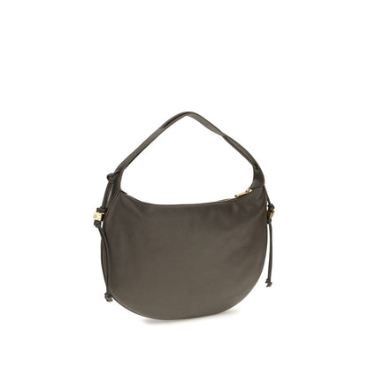 Shoulder Bag by Coccinelle for women in bos taurus grained calf leather brown, gold & signature presents a versatile silhouette, showcasing a secure zipper and versatile with versatile shoulder-strap for a sophisticated look.