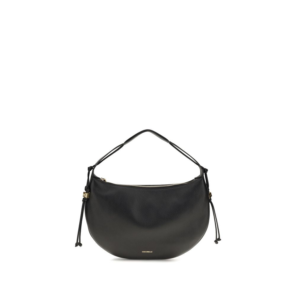 Shoulder Bag by Coccinelle for women in bos taurus grained calf leather black, gold & signature features a enviable silhouette, showcasing a secure zipper, ample , and enviable shoulder-strap for a enviable finish.