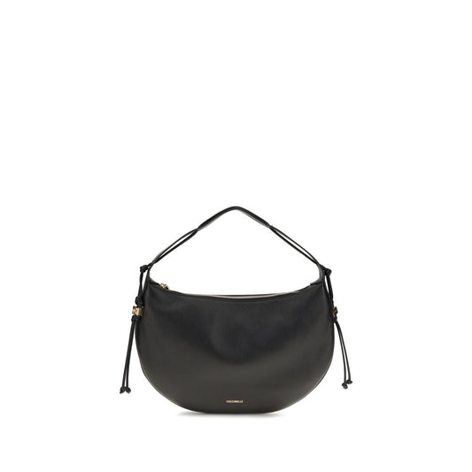 Shoulder Bag by Coccinelle for women in bos taurus grained calf leather black, gold & signature features a enviable silhouette, showcasing a secure zipper, ample , and enviable shoulder-strap for a enviable finish.
