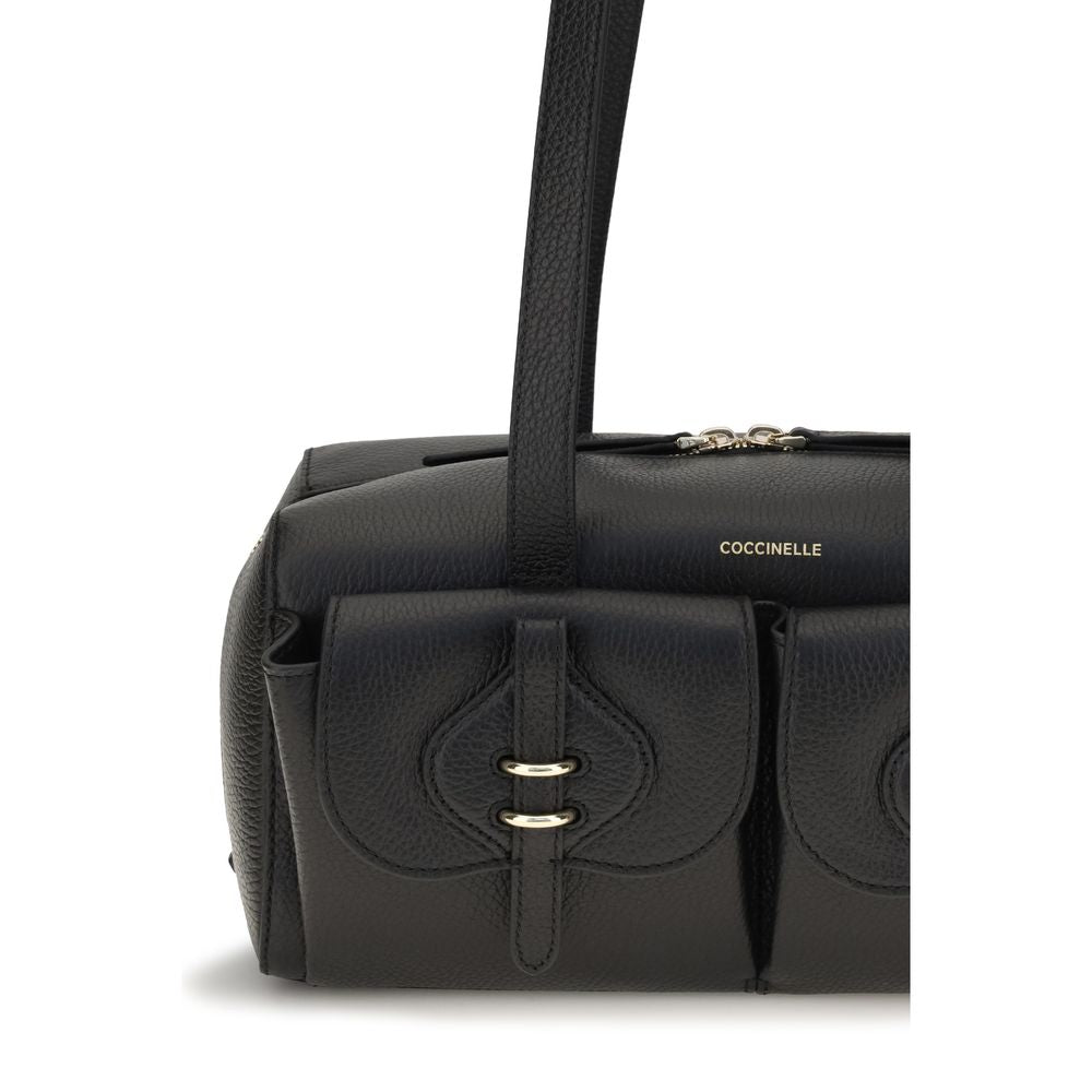 Shoulder Flap Bag by Coccinelle for women in bos taurus calf leather black features a enviable silhouette, showcasing a secure flap & zipper, ample , and enviable shoulder-strap & handle for a enviable finish.