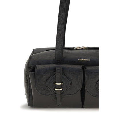 Shoulder Flap Bag by Coccinelle for women in bos taurus calf leather black features a enviable silhouette, showcasing a secure flap & zipper, ample , and enviable shoulder-strap & handle for a enviable finish.