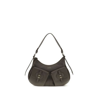Small Shoulder Bag by Coccinelle for women in bos taurus calf leather brown & gold features a effortless chic silhouette with a secure zipper & magnetic, ample built-in-compartments, and versatile shoulder-strap, adjustable-strap & handle for a effortless chic finish.
