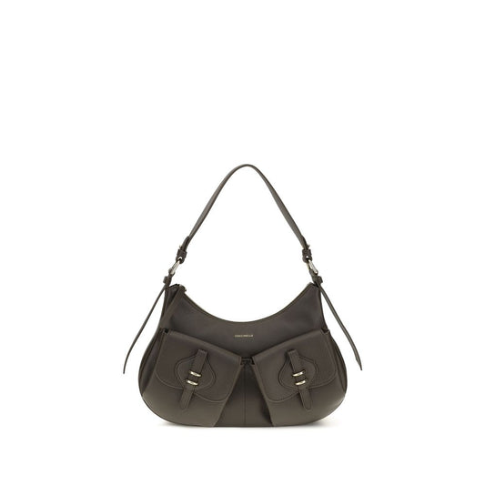 Small Shoulder Bag by Coccinelle for women in bos taurus calf leather brown & gold features a effortless chic silhouette with a secure zipper & magnetic, ample built-in-compartments, and versatile shoulder-strap, adjustable-strap & handle for a effortless chic finish.