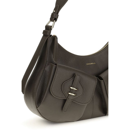 Small Shoulder Bag by Coccinelle for women in bos taurus calf leather brown & gold features a enviable silhouette, showcasing a secure zipper & magnetic, ample built-in-compartments, and enviable shoulder-strap, adjustable-strap & handle for a enviable finish.